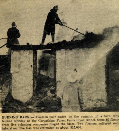 1960 Barn Fire on Foulk Rd in Bethel
